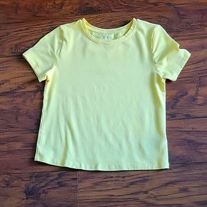 Yellow Old Navy cropped tee